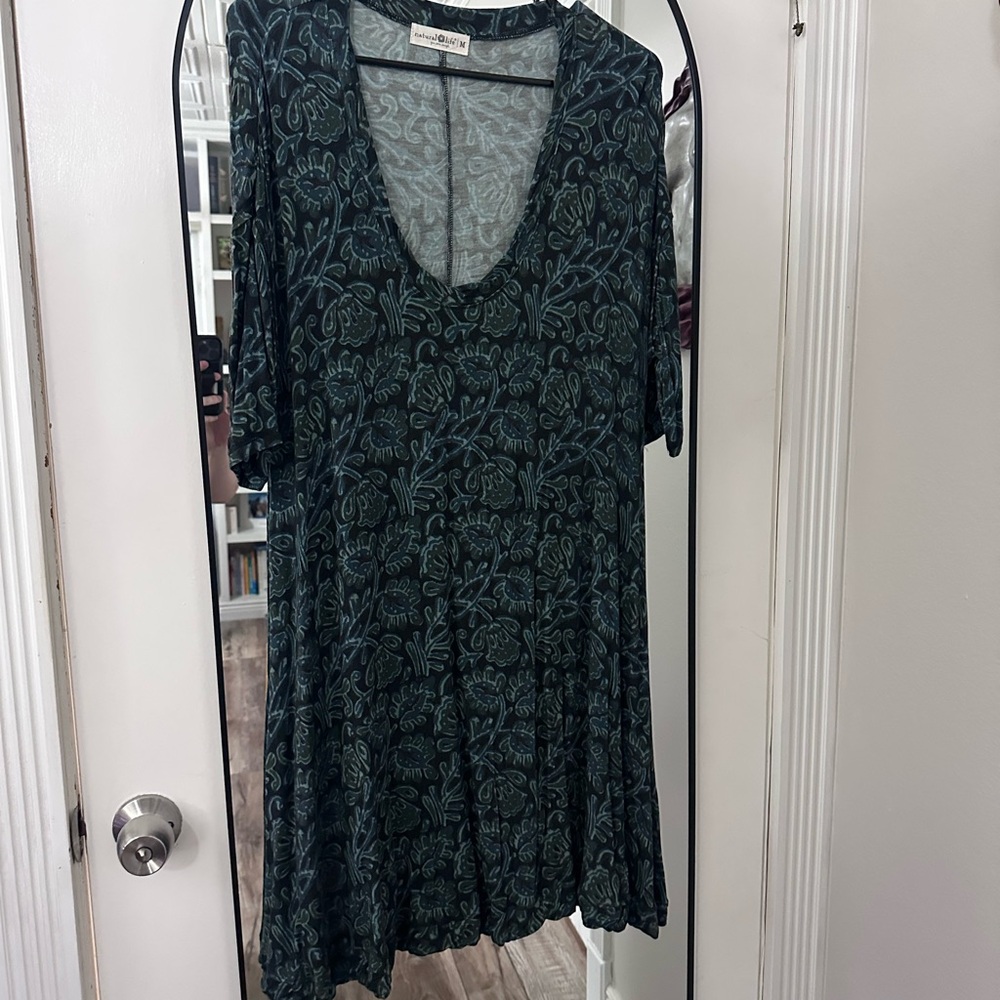 NATURAL LIFE Green Floral Long Sleeve Dress